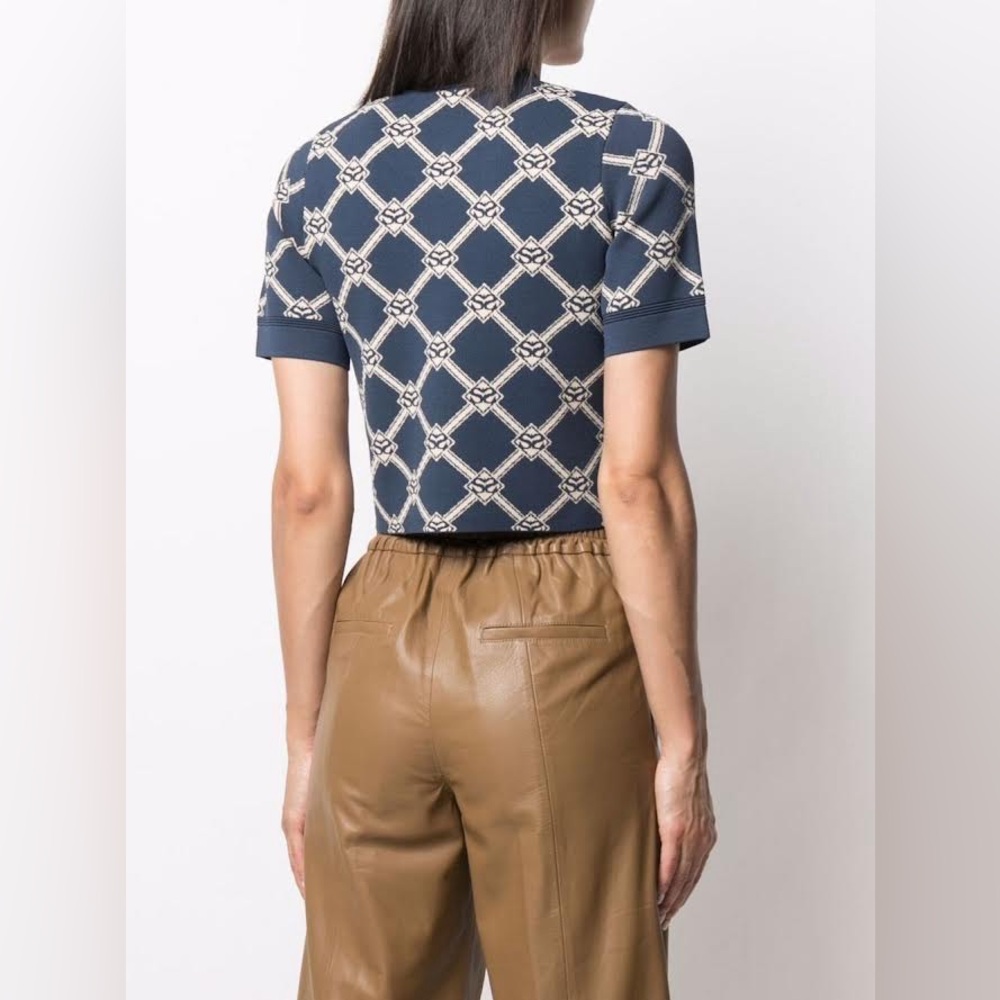 NWT Sandro Cropped Knit Cardigan With Jacquard - Picture 6 of 7